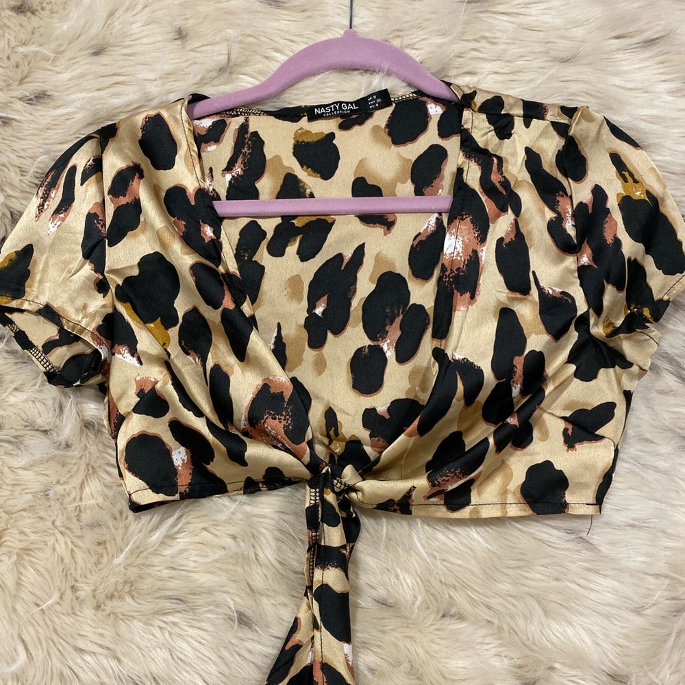 Nasty Gal Cheetah Crop Top